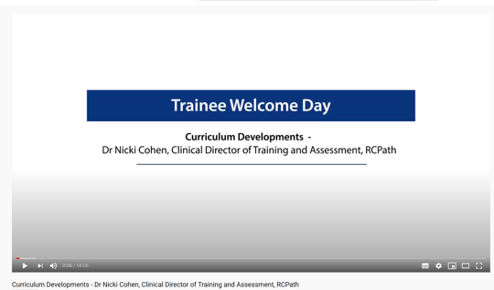 Curriculum Developments - Dr Nicki Cohen, Clinical Director of Training and Assessment