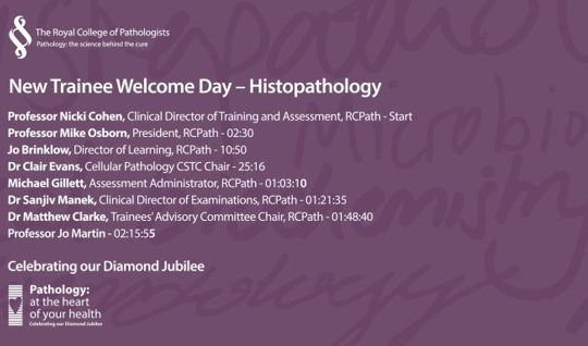 New Trainee Welcome Day 2022 – Histopathology