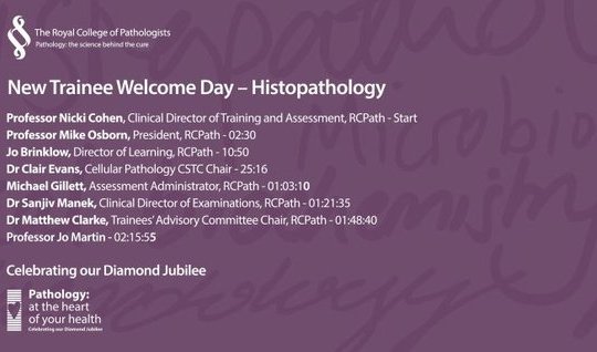 New Trainee Welcome Day 2022 – Histopathology