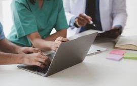 Healthcare professionals meeting