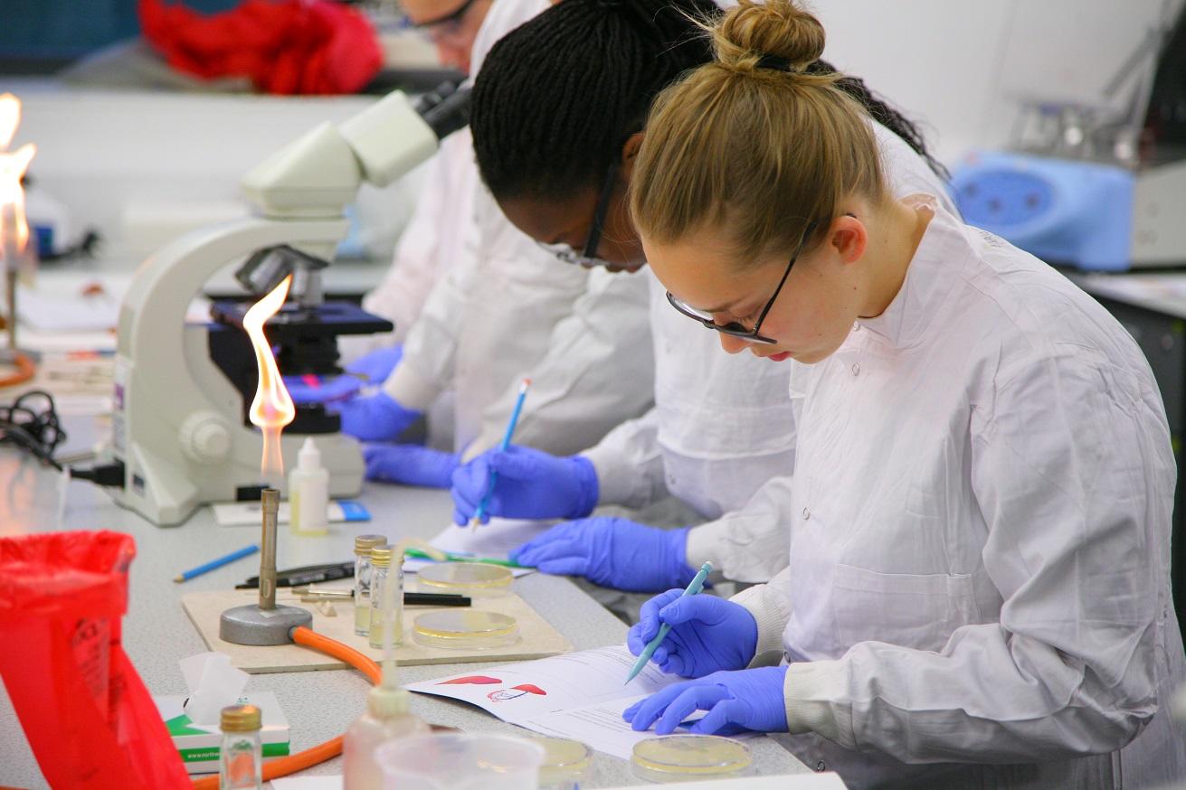 Students at the workshops held at Robert Gordon's university labs