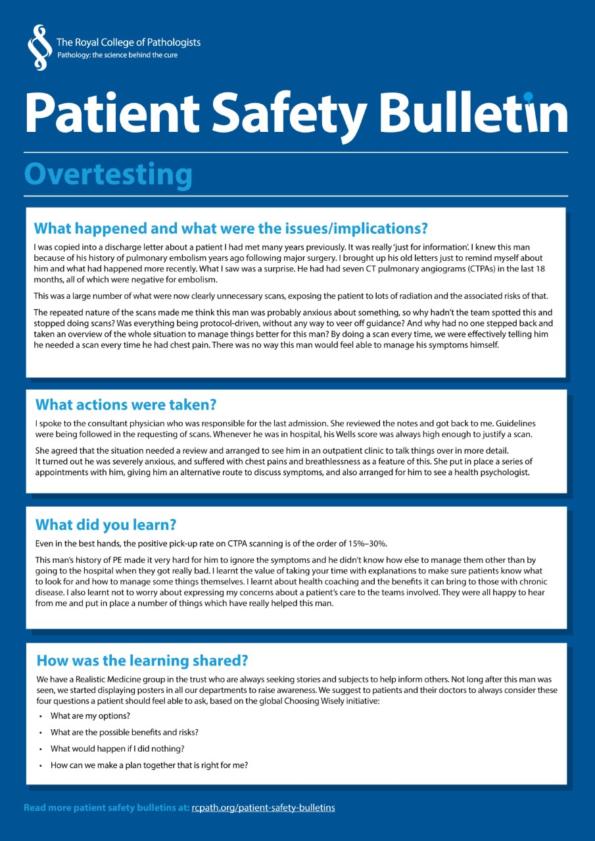 thumbnail_Patient Safety Bulletin published - Overtesting.jpg