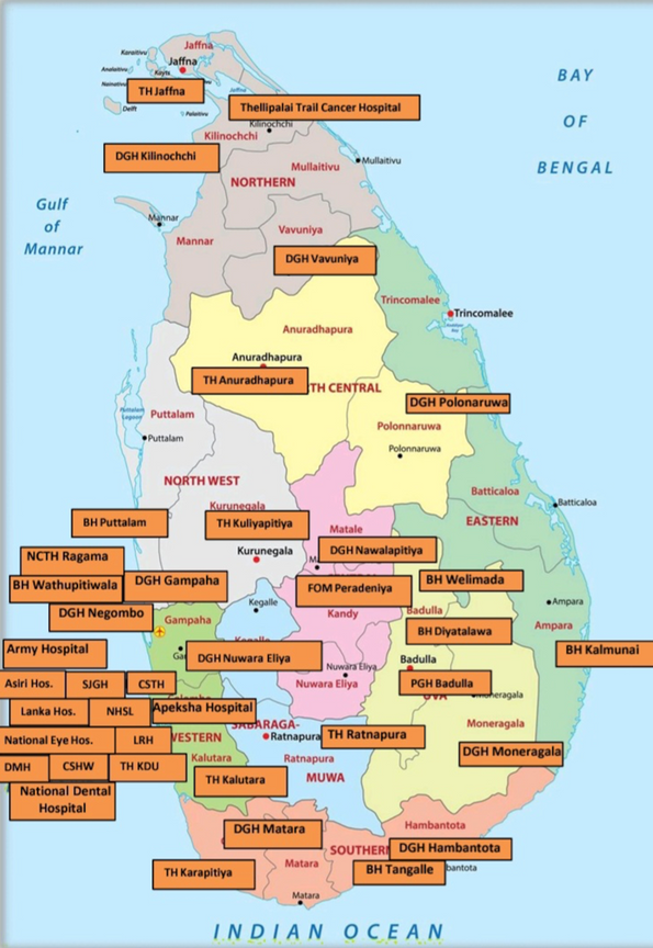 A map showing locations of different cases the CeDARC team dealt with.