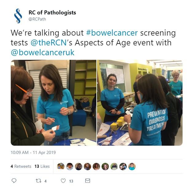 RCN Bowel Cancer Awareness Month event tweet.jpg
