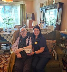 Nurse and patient at Hospital at Home clinic