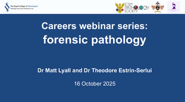 RCPath forensic pathology careers webinar thumbnail