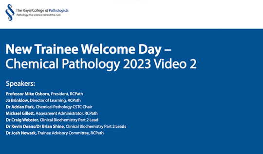 New Trainee Welcome Day 2023 – Chemical Pathology