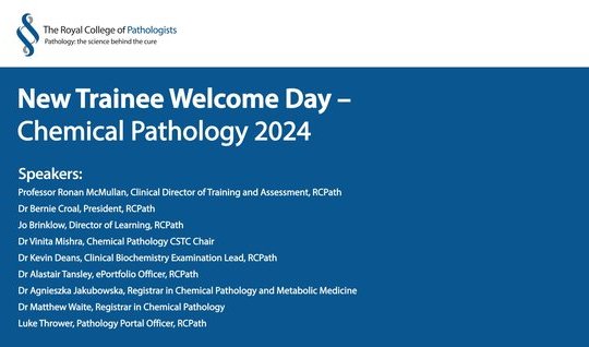 New Trainee Welcome Day 2024 – Chemical Pathology